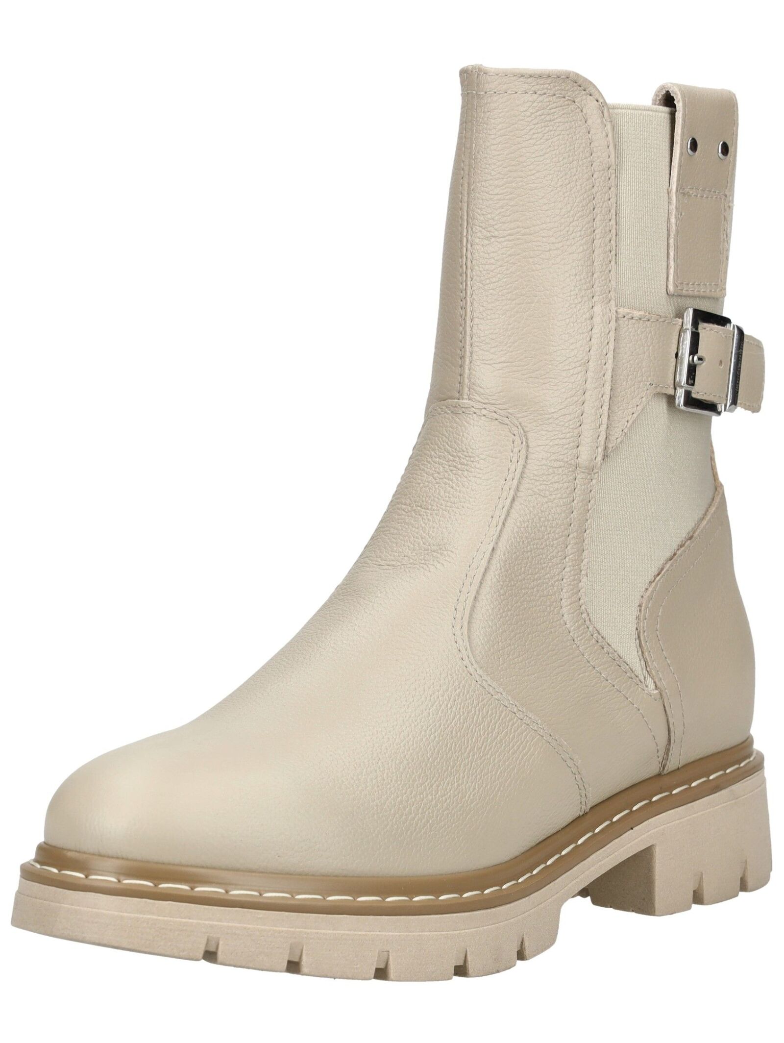 Stiefelette NERO GIARDINI "Nero Giardini Stiefelette Leder/Textil", Damen, Gr. 38, beige, Leder, Textil, Schuhe Stiefelette