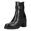High-Heel-Stiefelette NERO GIARDINI "Nero Giardini Stiefelette Leder/Textil", Damen, Gr. 38, schwarz, Leder, Textil, casual, Schuhe