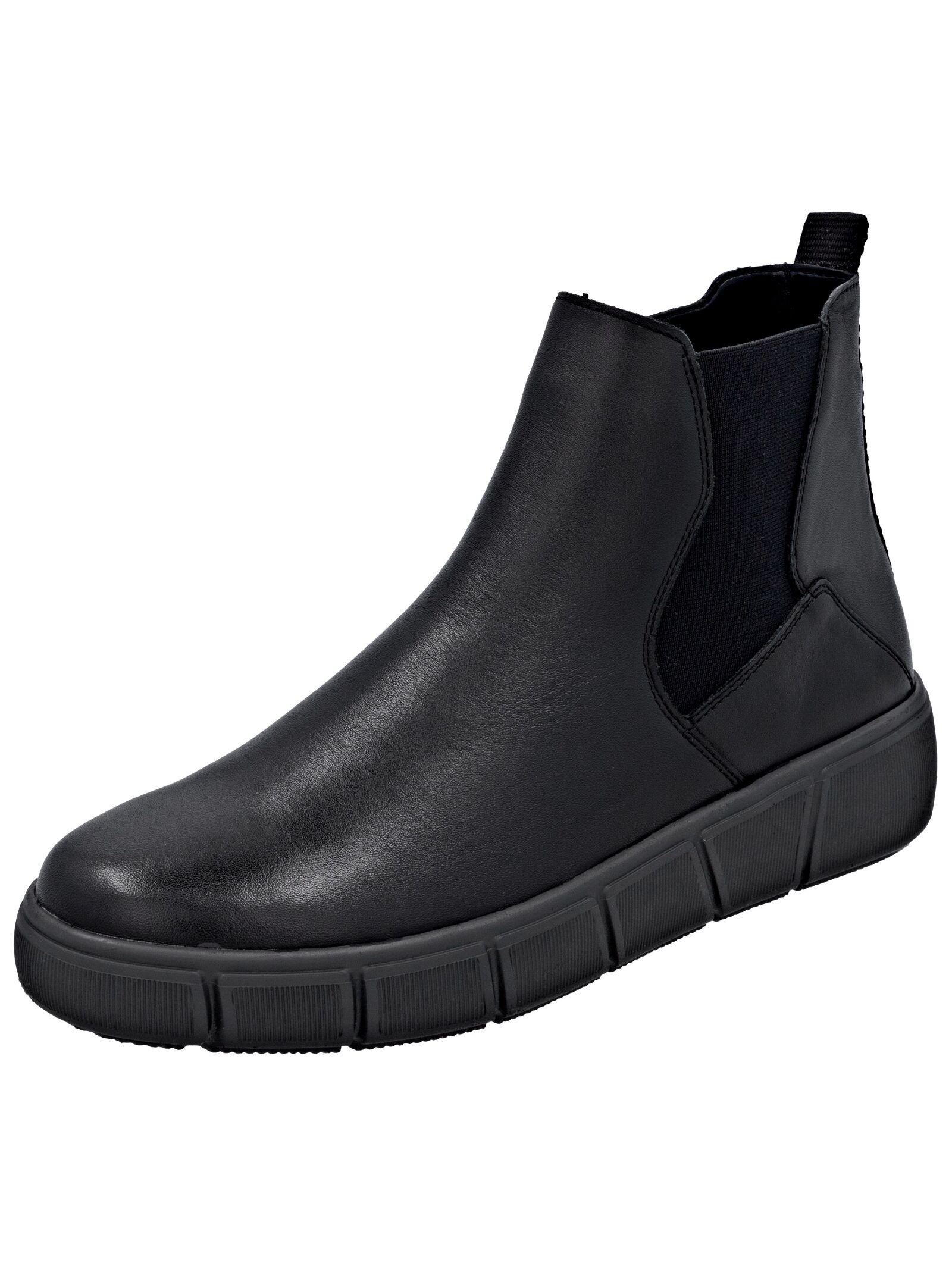 Stiefelette REMONTE "Remonte Stiefelette Leder/Textil", Damen, Gr. 38, schwarz (schwarz, schwarz), Leder, Textil, Schuhe