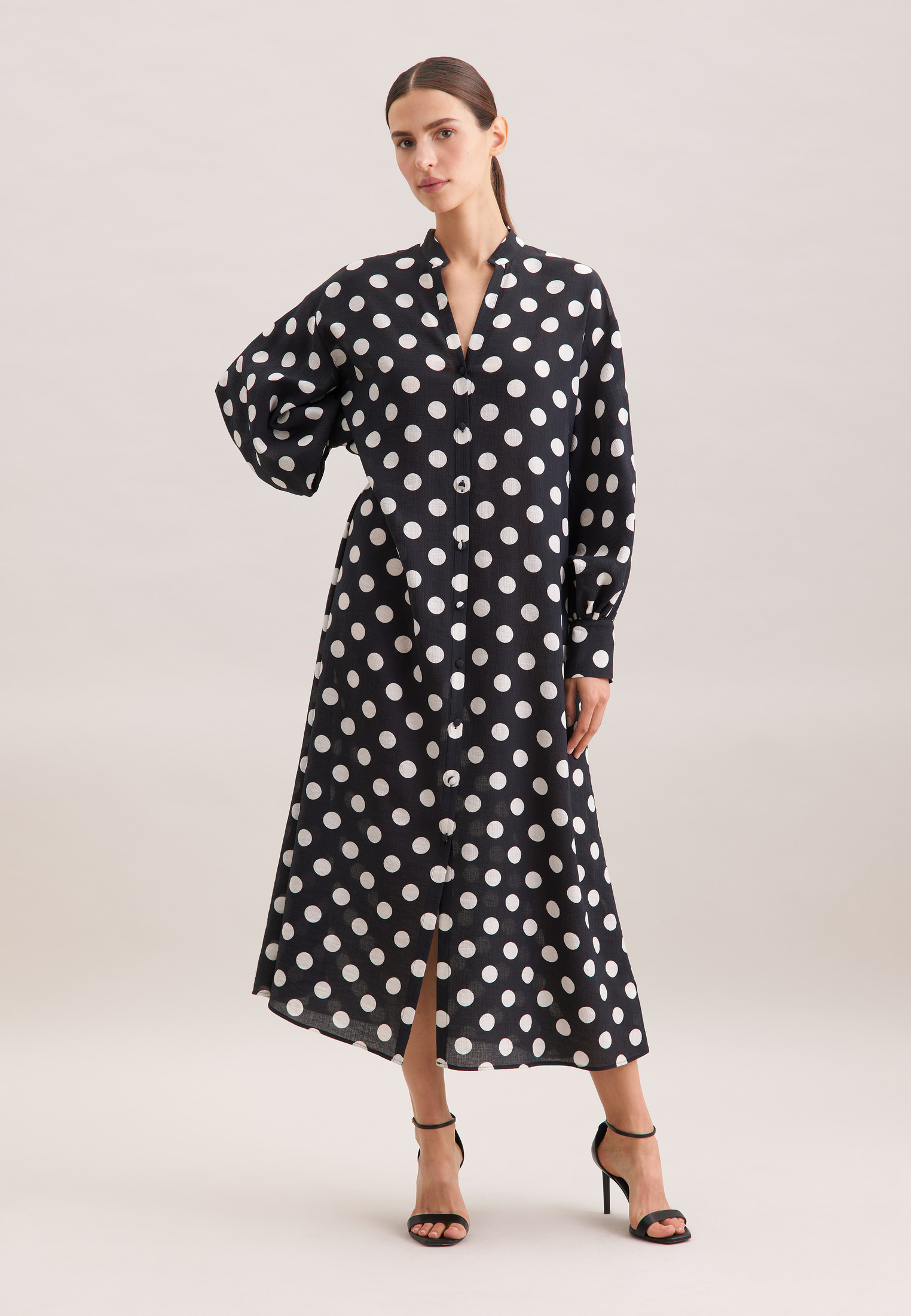 Sommerkleid SEIDENSTICKER, Damen, Gr. XL42, Normalgrößen, schwarz, 86% Viskose 14% Polyamid, bedruckt, regular fit, Kleider, 1/1 Druck Image