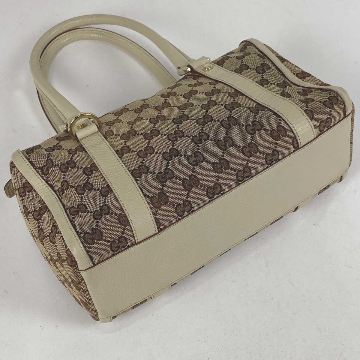 Gucci Bags | Gucci Handbag Canvas Boston Brown Mini Gg Pattern Gg Handbag | Color: Brown | Size: Os