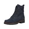 Schnürstiefelette GABOR "Gabor Stiefelette Nubukleder", Damen, Gr. 40, blau (blau, braun), Nubukleder, casual, Schuhe