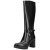 High-Heel-Stiefel NERO GIARDINI "Nero Giardini Stiefel Leder", Damen, Gr. 38, schwarz, Leder, casual, Schuhe