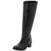 Weitschaftstiefel SHEEGO, Damen, Gr. 44, schwarz, Leder, Schuhe