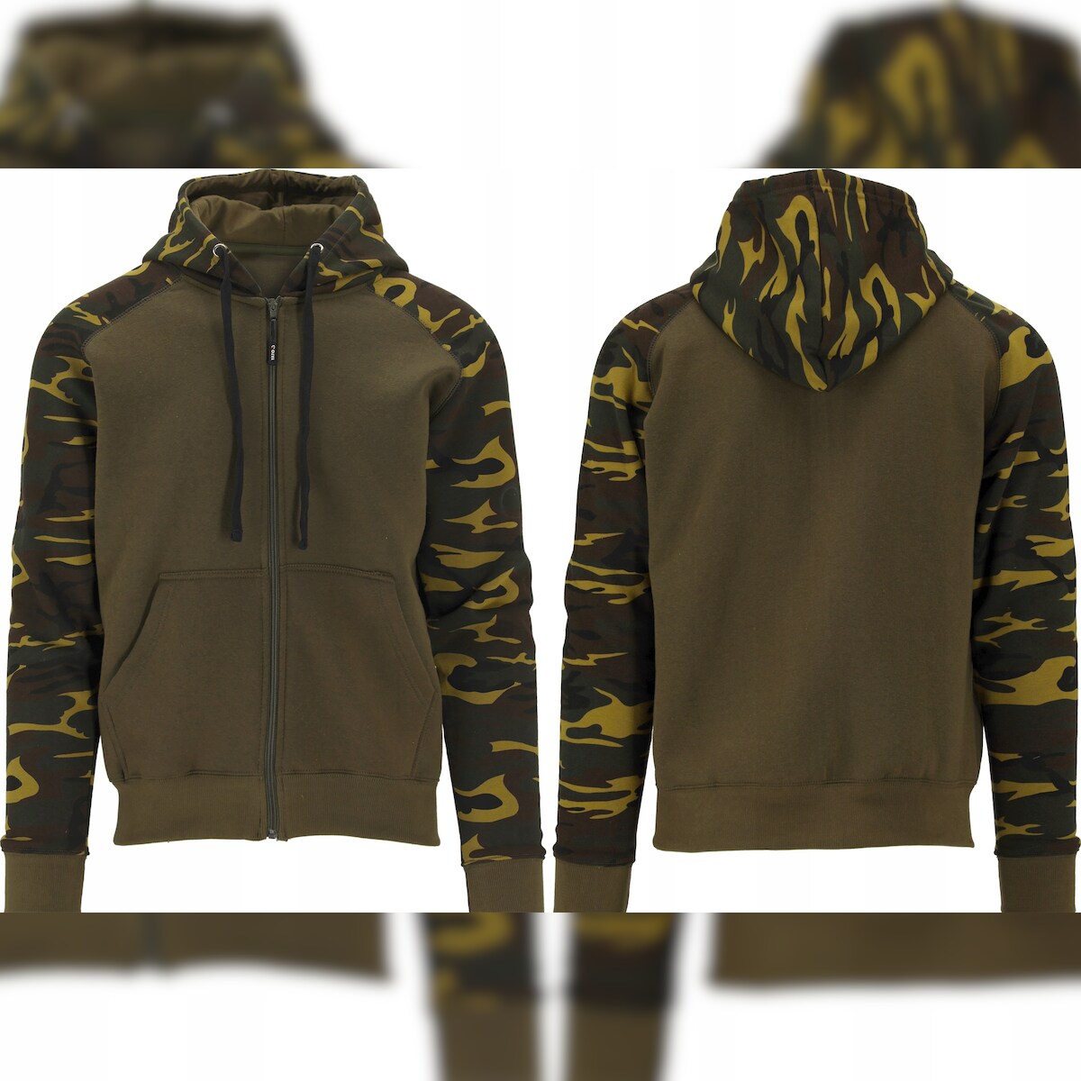 TRIZERATOP Kapuzenpulli, Hoodie mit Reißverschluss MORO Camouflage Gr. S Image