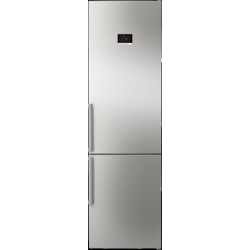 Bosch Series 4, free-standing fridge-freezer with freezer at bottom, 203 x 60 cm, Inox-easyclean, KGN397ICT