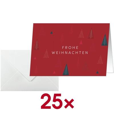 Sigel Weihnachtskarte »Ruby Pines« A6 25 Stück rot, 10.5x14.8 cm Image