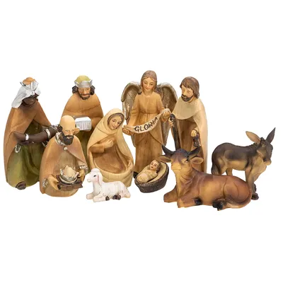 Krippenfiguren, im Holzlook, 2,5 - 11 cm Image