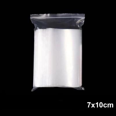 300 100PCS Transparent Zip Bags Food & Jewelry Vacuum Storage | Reclosable Poly Bag For Kitchen Organization 100PCS 7x10cm
