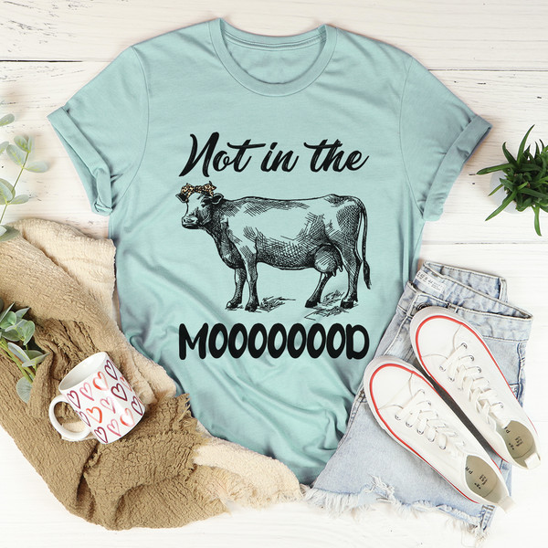Not In The Mood Tee Heather Prism Dusty Blue XL