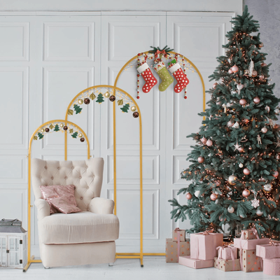 Gold Metal Arch Backdrop Stand, Wedding, Party & Event Decoration Gold Metal Arch Backdrop Stand, Wedding, Party & Event Decoration