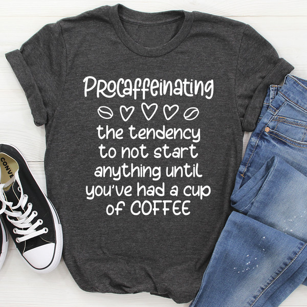 Procaffeinating Tee Heather Prism Peach S