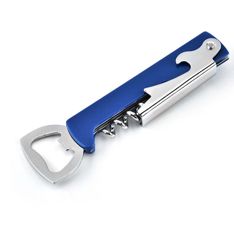 Portable Beer Can & Wine Bottle Opener | Restaurant Gift & Kitchen Tool | Birthday Party Supplies blue