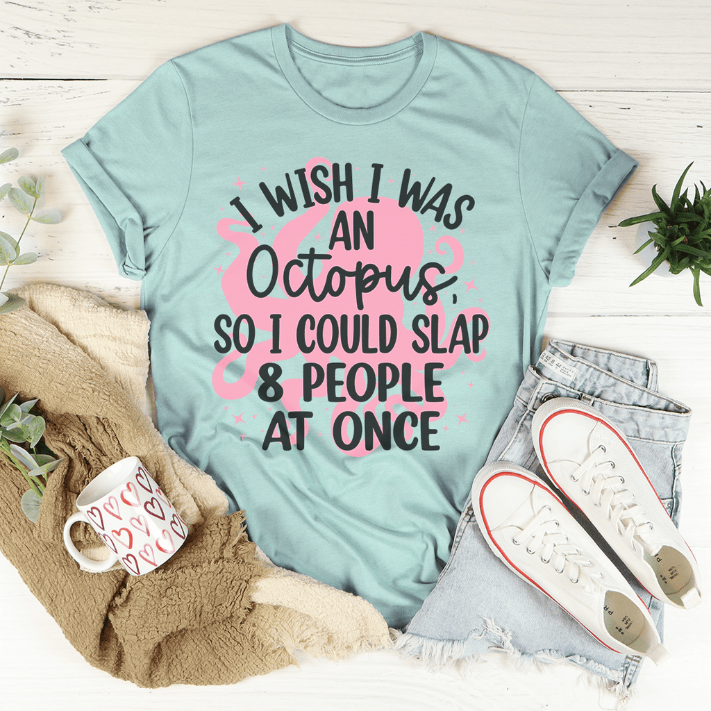 I Wish I Was An Octopus Tee Athletic Heather XL