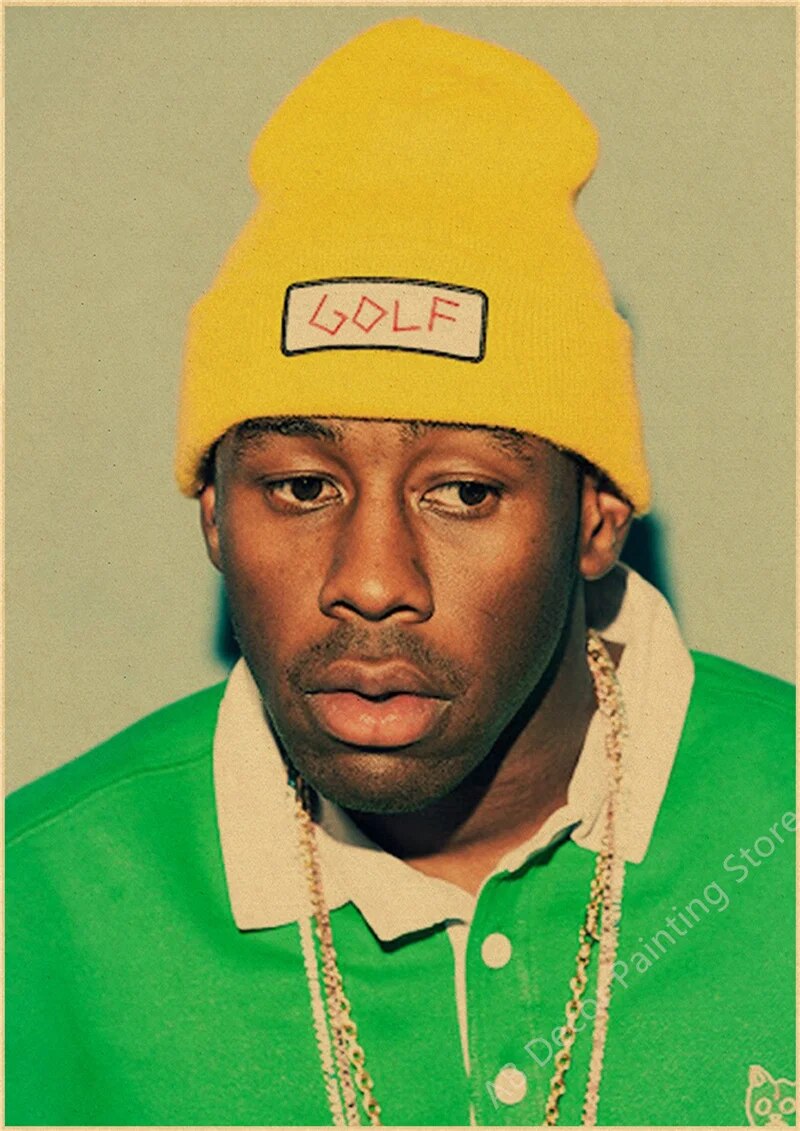Flower Boy Tyler The Creator Poster Retro Kraft Paper Prints DIY Vintage Home Room Cafe Bar Art Wall Decor A4 8.3x11.8inch 5