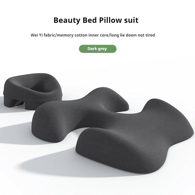 Massage Face And Chest Pillow Set For Spa And Beauty Tables full Set (face + Chest) black