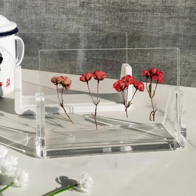 Acrylic Photo Frames: Specimen Display Stand For Wedding Party Decor Free Standing Desktop Picture Frame transparent 14X21cm