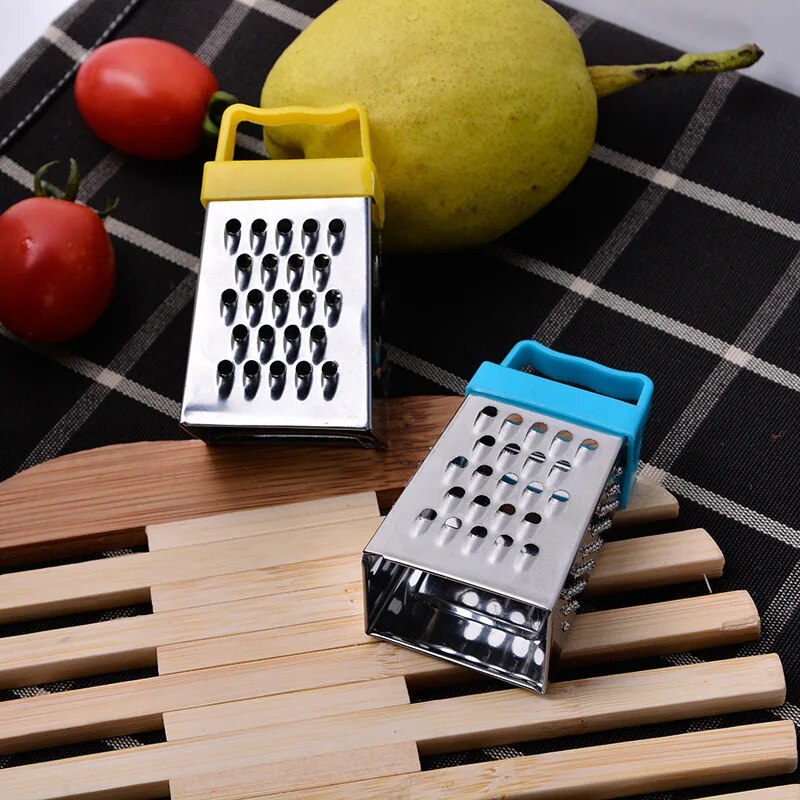Stainless Steel Mini Four Sided Grater Planer Multifunctional Peel Cutter Fruit Ginger Garlic Grater Cooking Kitchen Acc Blue