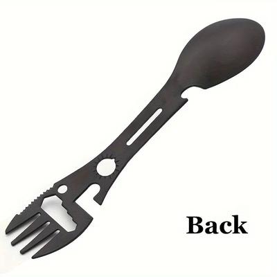 Multifunctional Survival Spork, Outdoor Camping Tool With Whistle, Knife, Wrench, Bottle Opener & Spoon Multifunctional Survival Spork, Outdoor Camping Tool With Whistle, Knife, Wrench, Bottle Opener & Spoon