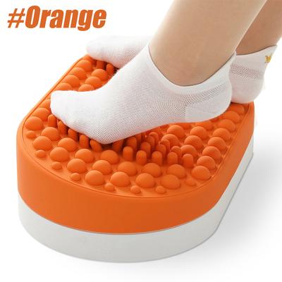 Ergonomic Foot Rest Under Desk For Office & Gaming Chair, Adjustable Memory Foam Foot Stool For Back & Hip Pain Relief orange
