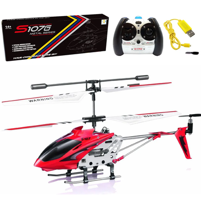 Phantom Mini RC Helicopter, 3.5CH Metal Remote Control With GYRO Stability Red