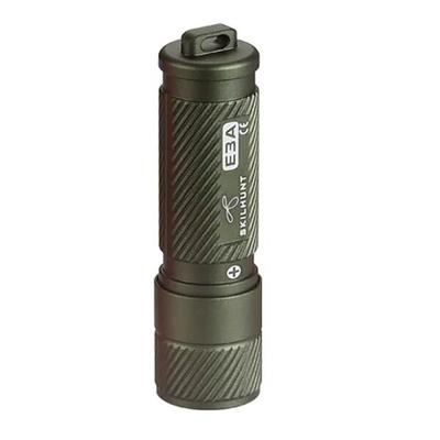 SKILHUNT E3A 100 Lumens AAA Keychain LED Flashlight: Mini Pocket Torch For Outdoor Camping, Hiking, Fishing Without Battery High CRI LED Olive Green