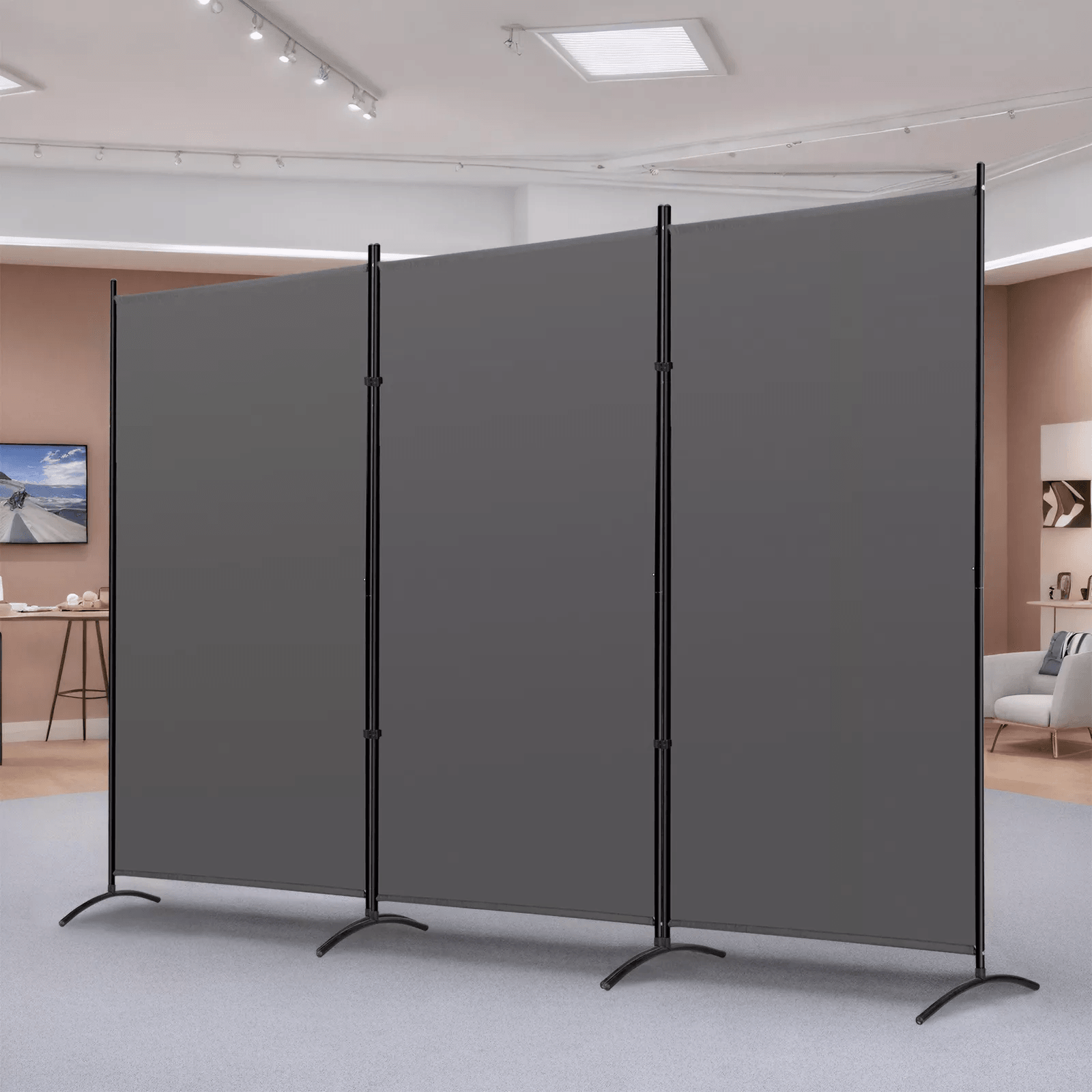 3 Panel Folding Room Divider Privacy Screen, Portable Wall Partition For Home & Office 3 Panel Folding Room Divider Privacy Screen, Portable Wall Partition For Home & Office