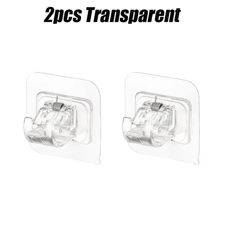 Adjustable Shelf Curtain Rod Bracket: Space Saving Home Organization Solution 2pcs