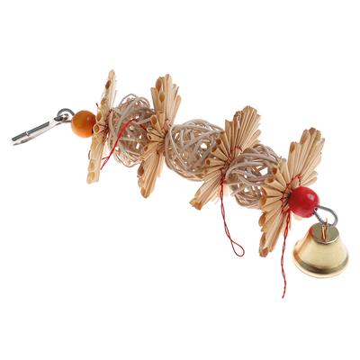 Interactive Rattan Ball Bird Toy: Fun Chew Toys For Parrots In Cages A