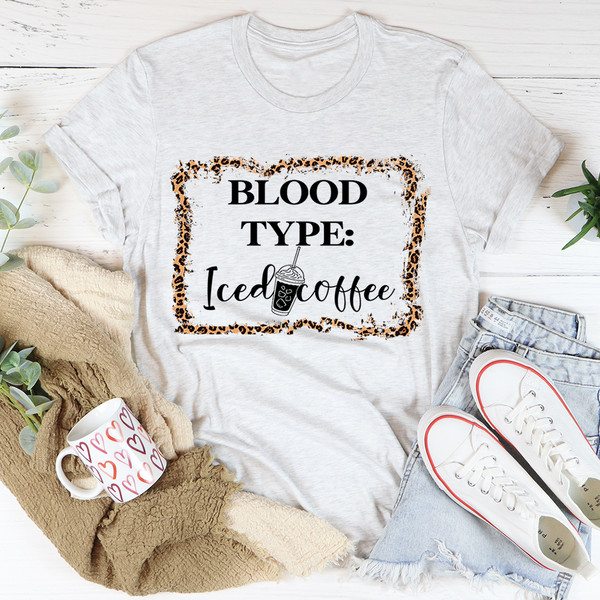 Blood Type Iced Coffee Tee Mauve S