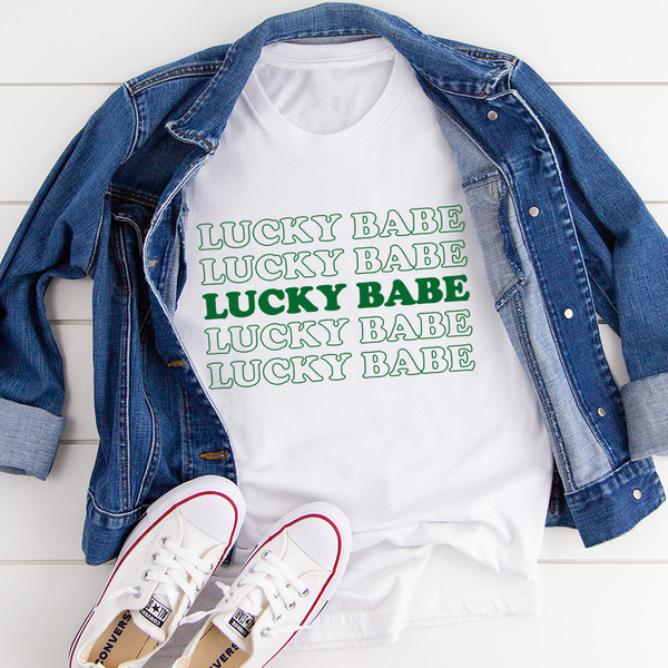 Lucky Babe Tee Athletic Heather XL