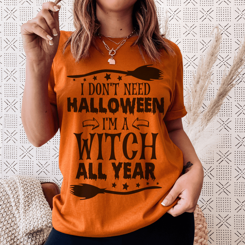 I'm A Witch All Year Tee Black Heather 3XL