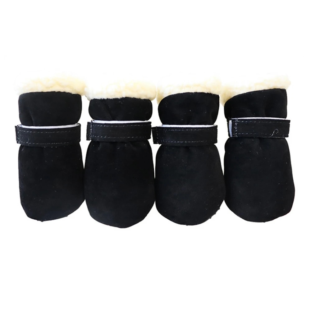 Warm Winter Dog Shoes: Small Breed, Fleece Lined, Waterproof Snow Boots M 2