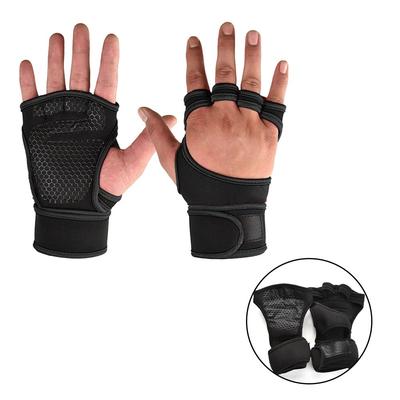 Unisex Training Sport Gloves, Fitness, Bodybuilding, Weightlifting, Gym Workout Gloves, Hand Wrist Palm Protection black a m
