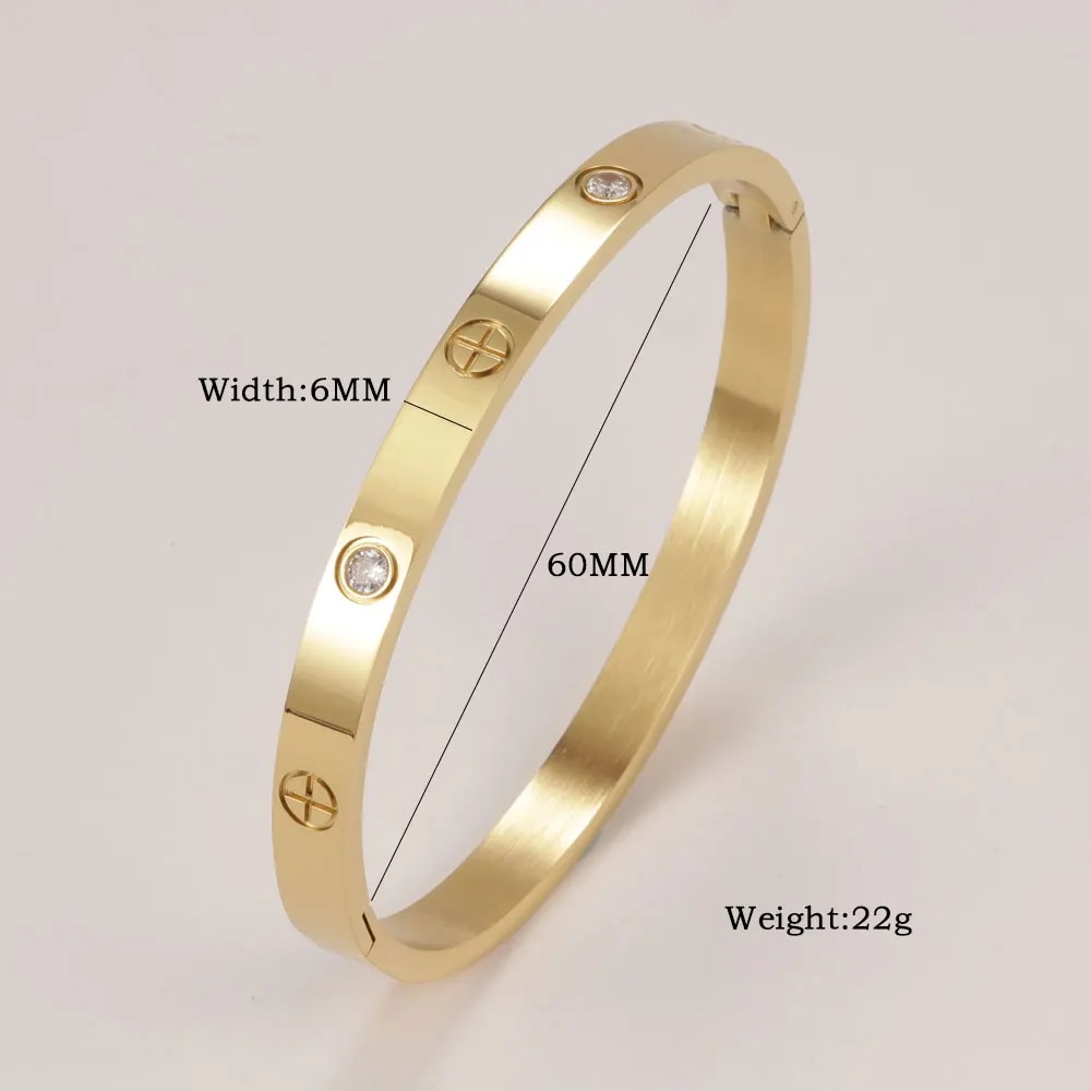 XUANHUA Stainless Steel Cuff Bracelets For Women: Fashionable Crystal Charm Bangle Jewelry Accessories Metal Color: XH0429 B G1