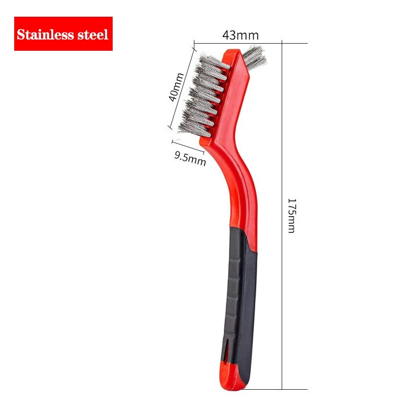 7 Inch Stainless Steel Brush Brass Cleaning Tool Set For Rust Removal And Polishing Stainless Steel 1pcs