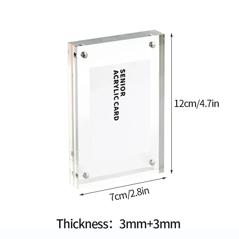 Transparent Acrylic Photo Frame: Holder For Picture, Kpop Album Poster, Tag Display Stand Desktop Ornament S2 Photo Frame