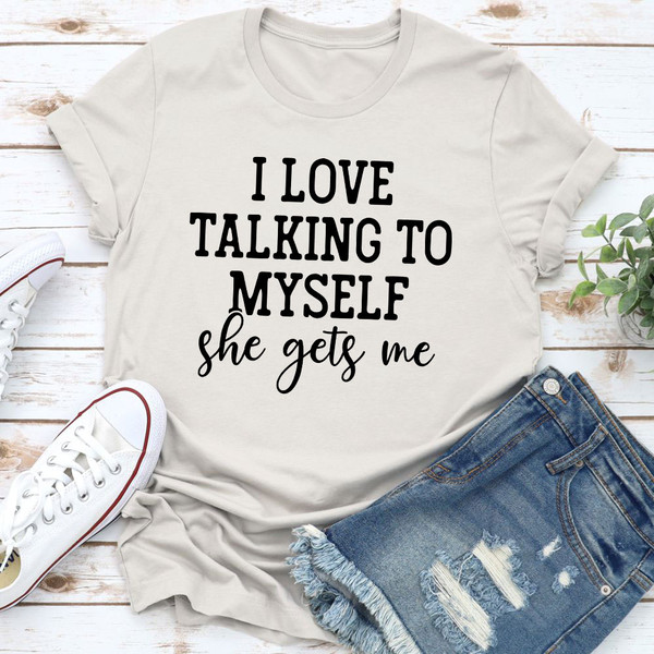 I Love Talking To Myself Tee Mauve S