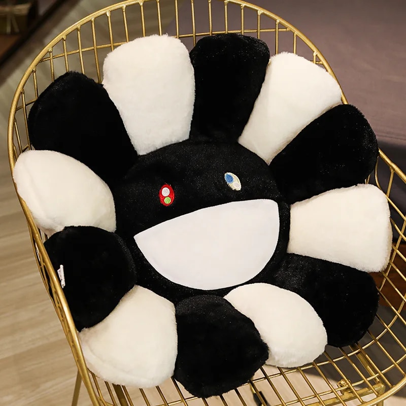 Kawaii 40cm Sunflower Stuffed Plush Toy: Cute Smile Face Cushion For Home & Auto Decor Girls' Gift 3