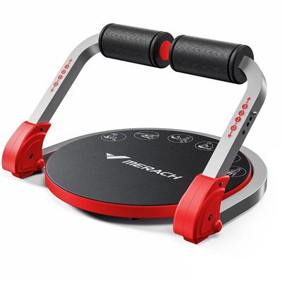 AB Workout Equipment Adjustable Resistance Automatic Rebound Sit Up Machine, Home Gym Fitness Exercise Equipment red