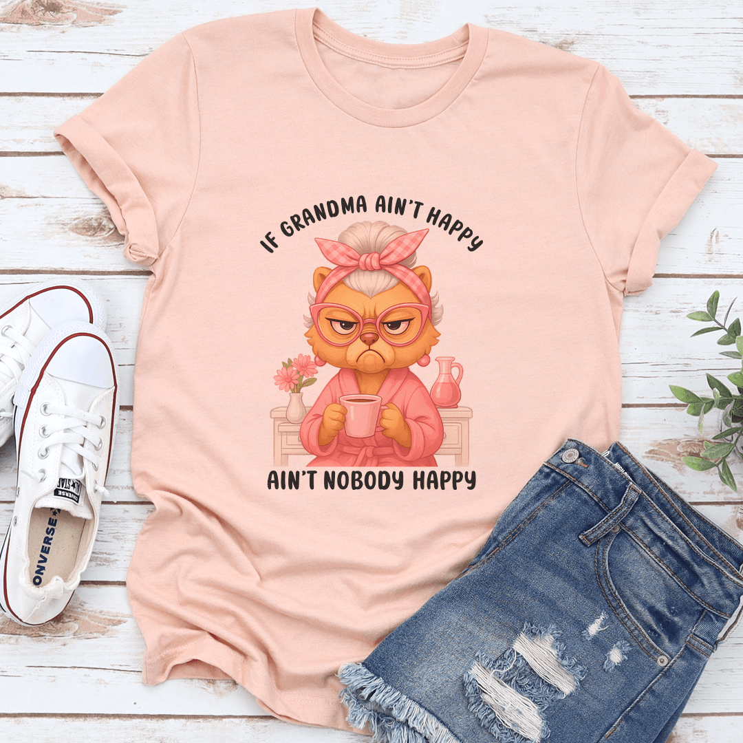 If Grandma Ain't Happy Ain't Nobody Happy Tee 2XL Athletic Heather