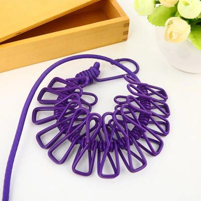Portable Clothesline For Camping Backyard RV Purple