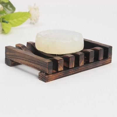 Natural Bamboo Soap Dish, Eco Friendly Wooden Soap Holder For Bathroom 1 Pc