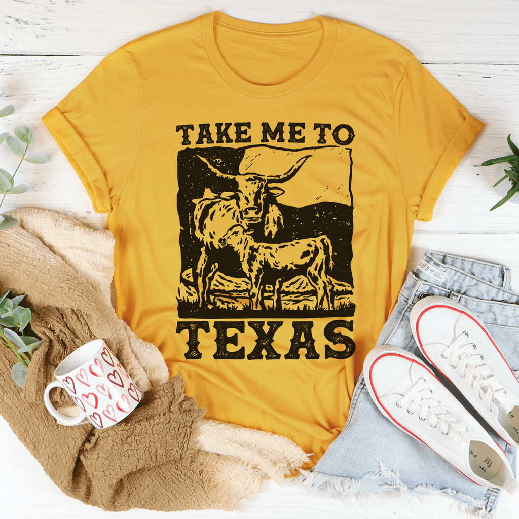 Take Me To Texas Tee Athletic Heather L