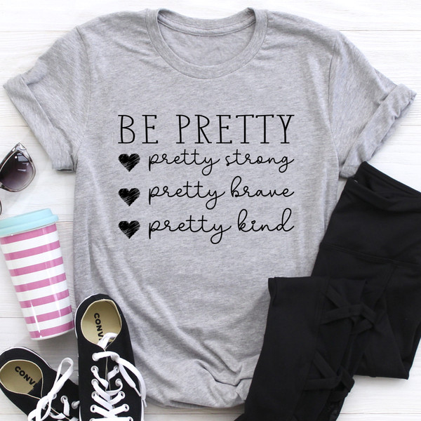 Be Pretty Tee Dark Grey Heather 3XL