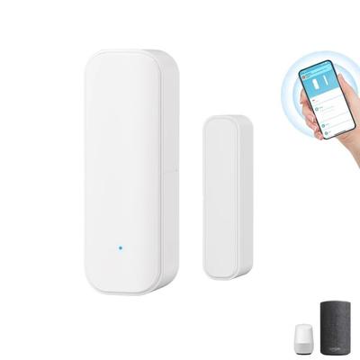 WiFi Smart Home Door & Window Sensor, Security Alarm System Compatible With Alexa & Google Assistant white