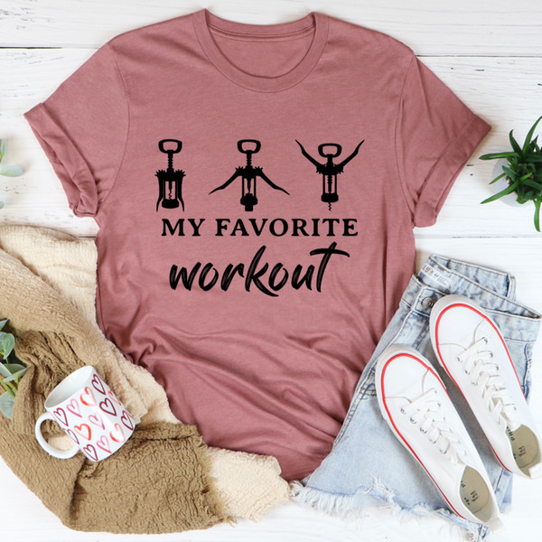 My Favorite Workout Tee Black Heather 2XL
