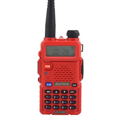 Dual Band Handheld Walkie Talkie Two Way Radio VHF UHF FM Portable BF 5R For Security, Camping & Emergency red