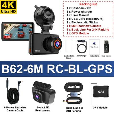 E ACE Dual Dash Cam With 4K Front And 2.5K Rear Camera Support For GPS WiFi Parking And Loop Recording none version 5