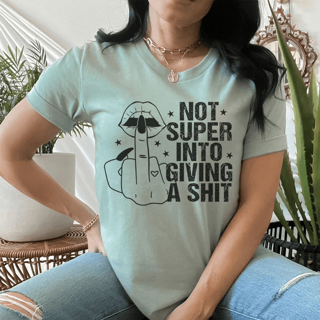 Not Super Into Giving A Sh*t Tee Mauve 3XL